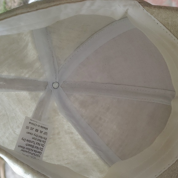 Anna & Ava Distressed Gold Polyester Fashion Trend Velcro Adjust Cap-EC-OSFM - Picture 3 of 6